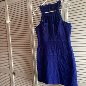 Blue form fitting dress